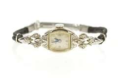 Art Deco Bulova Diamond Inset Ornate Ladies Women's Watch