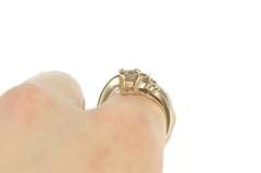 14K Yellow Gold 0.54 Ctw Fancy Brown Diamond Vine Bypass Ring