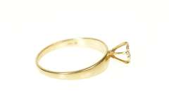 10K Yellow Gold Round Floral Diamond Statement Raised Cluster Ring