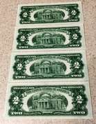 (4) Gem Crisp 1963A $2 Red Seal Notes-Consecutive!