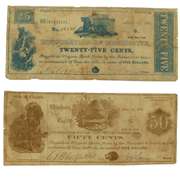 Corporation of Winchester VA 25 &50 Cent July 15 1861 Notes