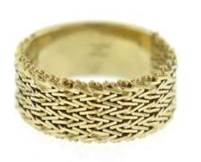 Favorite Diamond Cut Woven Yellow Gold Band