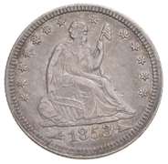 1853 Seated Liberty Quarter