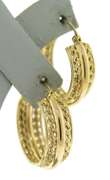 Stunning Hoop Rope Double Chain Earrings