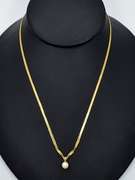 Petite 14K Gold Necklace With Pearl and Diamond