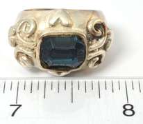Vintage Sterling Silver Blue Stone Ring