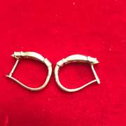 14K YELLOW GOLD LADIES DIAMOND EARRINGS