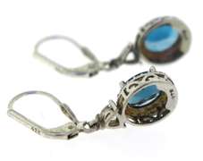Sterling Silver Blue London Topaz Drop Earrings