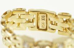 10K Yellow Gold Oval Ruby Diamond Accent Panther Chain Ring