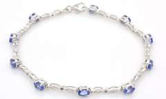 Sweet Tanzanite Bracelet in Sterling Silver