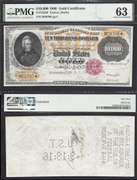 $10,000 1900 Gold Certificate Fr.1225h Incredible condition PMG Choice Unc. 63