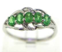 Sterling Silver Opal And Pink Saphires Ring