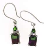 Sterling Silver Opal And Pink Saphires Ring