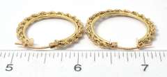 Rope Chain Hoops in Yellow Gold