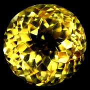 Fiery 9.97ct round cut lemon yellow Citrine