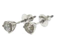 Elegant .97ctw Diamond Stud Earrings