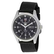 Seiko Automatic Black Canvas Men's Watch