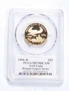 PR70 DCAM 1996-W $25 American Eagle 1/2 Oz Gold Reagan Legacy - PCGS