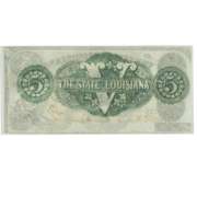 $ 5 Oct 10 1862 Series State Of Louisiana Baton Rouge Choice CU Note