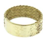 Favorite Diamond Cut Woven Yellow Gold Band