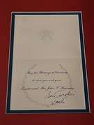 Framed President &Jackie Kennedy Photo And Signed Christmas Card.