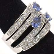 Sterling Silver Blue and White CZ Ring