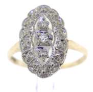 Vintage Art Deco 3 Diamond Ring