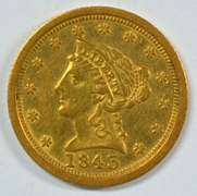 Rare Near Mint 1843-O LARGE DATE $2.50 Liberty Gold