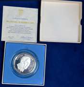 1974 Republic Of Panama 20 Balboas Proof Coin . With Box and COA 4.166 Troy  OZ  of Sterling Silver