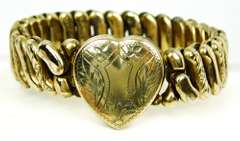 WW II Gold Filled Sweetheart Bracelet with Photos