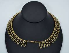 Vintage Unique Gold Plated Necklace by Krementz & Co