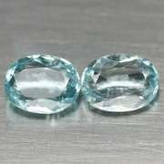 Baby blue 2.24ct pair of Santa Maria Aquamarines