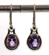 Sterling Silver Amethyst Drop Earrings