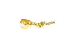 18K Yellow Gold Oval Citrine Cabochon Diamond Enhancer Pendant