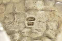 Sterling Silver Ornate Hammered Oval Design Statement Cuff Bracelet