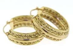 Stunning Hoop Rope Double Chain Earrings