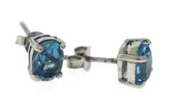 Sterling Silver Blue Topaz Ring, Earrings and Pendant