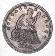1858 Seated Liberty Quarter