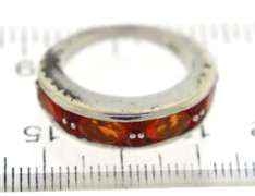 Sterling Silver Opal And Pink Saphires Ring