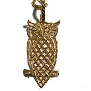 14 K Yellow Gold Owl And Chain