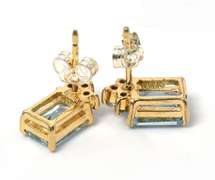 Sterling Silver Vermeil Blue Topaz Earrings