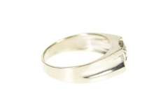 10K White Gold Men's Squared Diamond Solitaire Wedding Ring