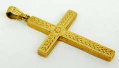 Vintage 10K Gold Cross Pendant