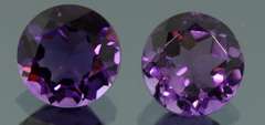 Glittering grape purple 2.31ct 7mm Amethyst pair