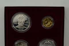 1996 Atlanta Olympic Games 4 Coin Set - GOLD & SILVER $1.00 $5 PR Unc