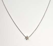 Charming Diamond Star Necklace in 14K WG