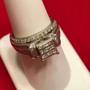 Ladies 14k white gold diamond ring