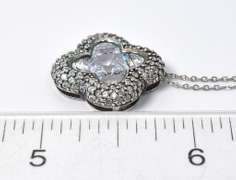 Sterling Sliver CZ Necklace
