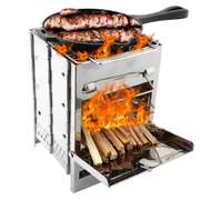 Stainless Steel Camping Picnic Cooking Wood Stove