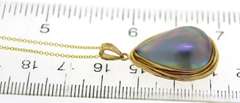 Gorgeous 14kt YG Blue Mabe Pearl Necklace